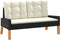 vidaXL - 4-delige - Loungeset - met - kussens - poly - rattan - en - massief - hout