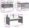 vidaXL - 4-delige - Loungeset - met - kussens - poly - rattan - en - glas - grijs