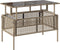 vidaXL - 4-delige - Loungeset - met - kussens - poly - rattan - en - glas - beige