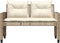 vidaXL - 4-delige - Loungeset - met - kussens - poly - rattan - en - glas - beige