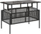 vidaXL - 4-delige - Loungeset - met - kussens - poly - rattan - en - glas - zwart