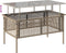 vidaXL - 4-delige - Loungeset - met - kussens - poly - rattan - en - glas - beige