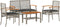 vidaXL - 4-delige - Loungeset - met - kussens - poly - rattan - grijs