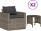 vidaXL - 4-delige - Loungeset - met - kussens - poly - rattan - grijs