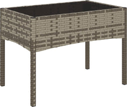 vidaXL - 4-delige - Loungeset - met - kussens - poly - rattan - grijs