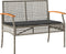 vidaXL - 4-delige - Loungeset - met - kussens - poly - rattan - grijs