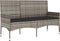 vidaXL - 4-delige - Loungeset - met - kussens - poly - rattan - grijs