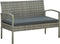 vidaXL - 4-delige - Loungeset - met - kussens - poly - rattan - grijs