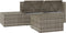 vidaXL - 4-delige - Loungeset - met - kussens - poly - rattan - grijs
