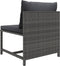 vidaXL - 4-delige - Loungeset - met - kussens - poly - rattan - grijs