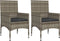 vidaXL - 4-delige - Loungeset - met - kussens - poly - rattan - grijs