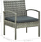 vidaXL - 4-delige - Loungeset - met - kussens - poly - rattan - grijs