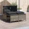 vidaXL - 4-delige - Loungeset - met - kussens - poly - rattan - grijs