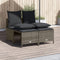 vidaXL - 4-delige - Loungeset - met - kussens - poly - rattan - grijs