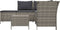 vidaXL - 4-delige - Loungeset - met - kussens - poly - rattan - grijs