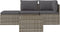 vidaXL - 4-delige - Loungeset - met - kussens - poly - rattan - grijs