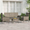 vidaXL - 4-delige - Loungeset - met - kussens - poly - rattan - grijs