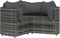 vidaXL - 4-delige - Loungeset - met - kussens - poly - rattan - grijs