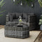 vidaXL - 4-delige - Loungeset - met - kussens - poly - rattan - grijs