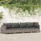 vidaXL - 4-delige - Loungeset - met - kussens - poly - rattan - grijs