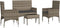 vidaXL - 4-delige - Loungeset - met - kussens - poly - rattan - grijs