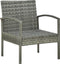 vidaXL - 4-delige - Loungeset - met - kussens - poly - rattan - grijs