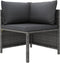 vidaXL - 4-delige - Loungeset - met - kussens - poly - rattan - grijs