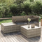 vidaXL - 4-delige - Loungeset - met - kussens - poly - rattan - grijs