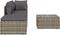 vidaXL - 4-delige - Loungeset - met - kussens - poly - rattan - grijs