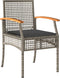 vidaXL - 4-delige - Loungeset - met - kussens - poly - rattan - grijs