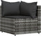 vidaXL - 4-delige - Loungeset - met - kussens - poly - rattan - grijs
