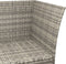 vidaXL - 4-delige - Loungeset - met - kussens - poly - rattan - grijs