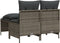 vidaXL - 4-delige - Loungeset - met - kussens - poly - rattan - grijs