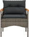 vidaXL - 4-delige - Loungeset - met - kussens - poly - rattan - grijs