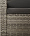 vidaXL - 4-delige - Loungeset - met - kussens - poly - rattan - grijs