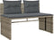 vidaXL - 4-delige - Loungeset - met - kussens - poly - rattan - grijs
