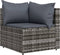 vidaXL - 4-delige - Loungeset - met - kussens - poly - rattan - grijs
