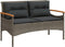 vidaXL - 4-delige - Loungeset - met - kussens - poly - rattan - grijs