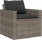 vidaXL - 4-delige - Loungeset - met - kussens - poly - rattan - grijs