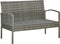 vidaXL - 4-delige - Loungeset - met - kussens - poly - rattan - grijs