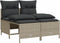 vidaXL - 4-delige - Loungeset - met - kussens - poly - rattan - lichtgrijs