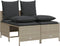 vidaXL - 4-delige - Loungeset - met - kussens - poly - rattan - lichtgrijs