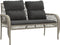 vidaXL - 4-delige - Loungeset - met - kussens - poly - rattan - lichtgrijs