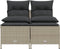 vidaXL - 4-delige - Loungeset - met - kussens - poly - rattan - lichtgrijs