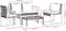 vidaXL - 4-delige - Loungeset - met - kussens - poly - rattan - gemengd - beige