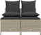 vidaXL - 4-delige - Loungeset - met - kussens - poly - rattan - lichtgrijs