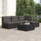 vidaXL - 4-delige - Loungeset - met - kussens - poly - rattan - zwart