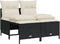 vidaXL - 4-delige - Loungeset - met - kussens - poly - rattan - zwart