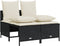 vidaXL - 4-delige - Loungeset - met - kussens - poly - rattan - zwart