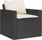 vidaXL - 4-delige - Loungeset - met - kussens - poly - rattan - zwart